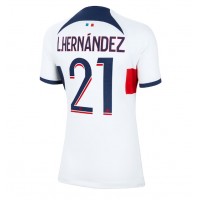 Camisa de Futebol Paris Saint-Germain Lucas Hernandez #21 Equipamento Secundário Mulheres 2023-24 Manga Curta